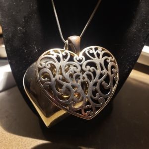 Silver Heart Necklace w/ gift box